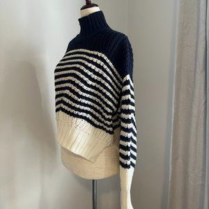 LLC21408_NAVY/CREAM Knitwear Bretagne Sweater